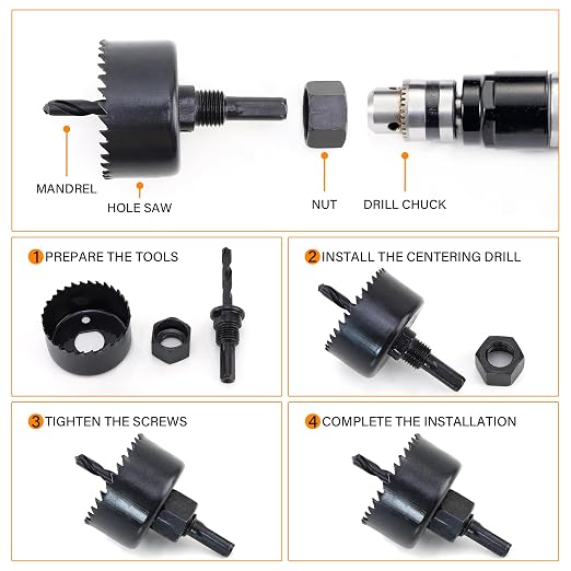 Hole Saw Set with 3/4" to 5" 19PCS Hole Saw Kit - Image 4