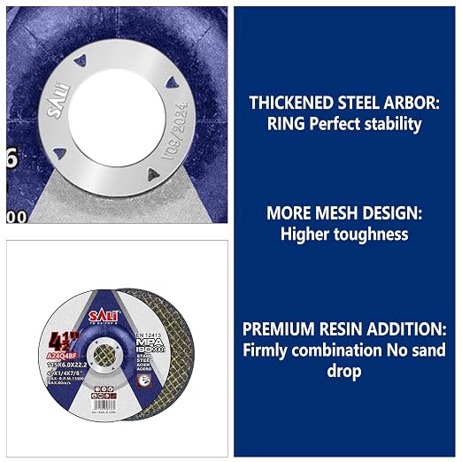 SALI 10 Pack 4-1/2 Inch Grinding Wheels - Image 4