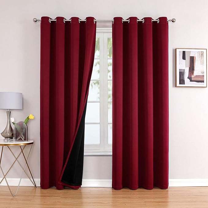 ChrisDowa 100% Blackout Curtains 108 inch Long by ChrisDowa