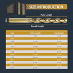 BeHappy 13Pcs Cobalt Drill Bit Set, M35 HSS, 135 Degree Tip, Twist Jobber Length - Image 4
