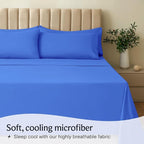 LuxClub 3 PC Twin XL Sheet Set, Deep Pockets Wrinkle Free Cooling Bed Sheets - Image 3