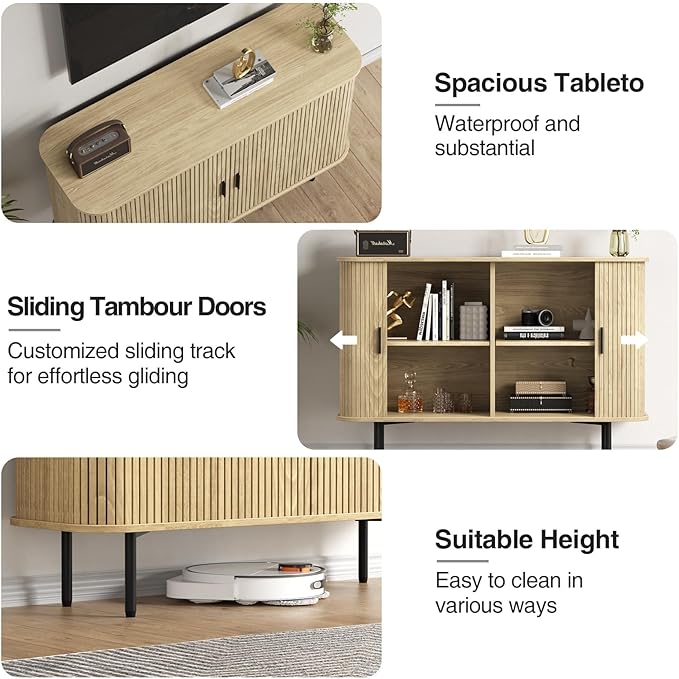 47''W x 32''H Buffet Sideboard Cabinet - Image 4