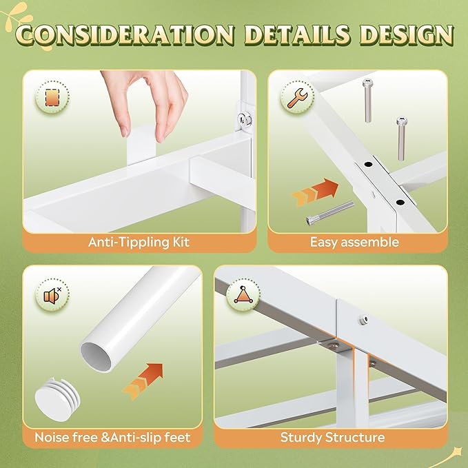 WLIVE Metal Platform Bed Frame, Twin Bed Frames - Image 6