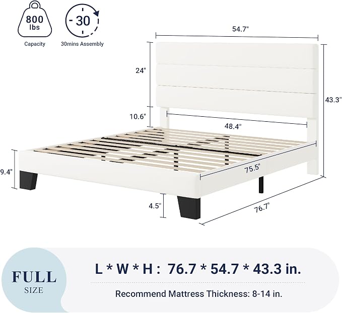 Allewie Full Size Platform Bed Frame - Image 2