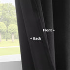 Joydeco Black Velvet Curtains 84 inch Length 2 Panels, Luxury Blackout Rod - Image 4