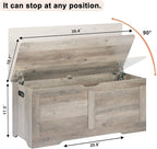 Timberer 39.4" Storage Chest, Wooden Storage Bench, Lift Top Toy Chest - Image 3