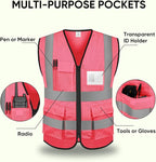 TICONN Reflective Safety Vest High Visibility Class II Mesh Vest - Image 4