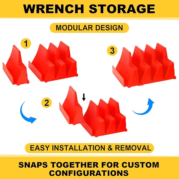 Chunful 100 pcs Modular Wrench Organizer Holder Wrench Tool Organizers Storage - Image 3