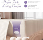 Carressa Linen Luxury Egyptian Cotton Queen Stripe Sheet Set, 600 Thread Count - Image 5