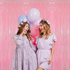 GOER 3.2 ft x 8.2 ft Foil Fringe Curtains Party Photo Backdrop Party Streamers - Image 6