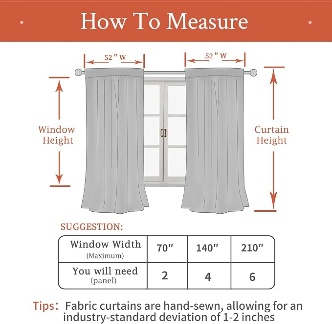LAMIT Velvet Curtains 102 Inch for Living Room, Terracotta Thermal Room - Image 8
