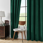 Joydeco Dark Green Velvet Curtains 96 Inches Long, Luxury Grommet Blackout - Image 8