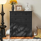 Farmhouse 5 Drawer Dresser for Bedroom, 33.2" Tall Small Dressers & Chest of - Image 4