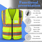 Custom Safety Vest High Visibility Reflective Customized Logo Construction Work - Image 4