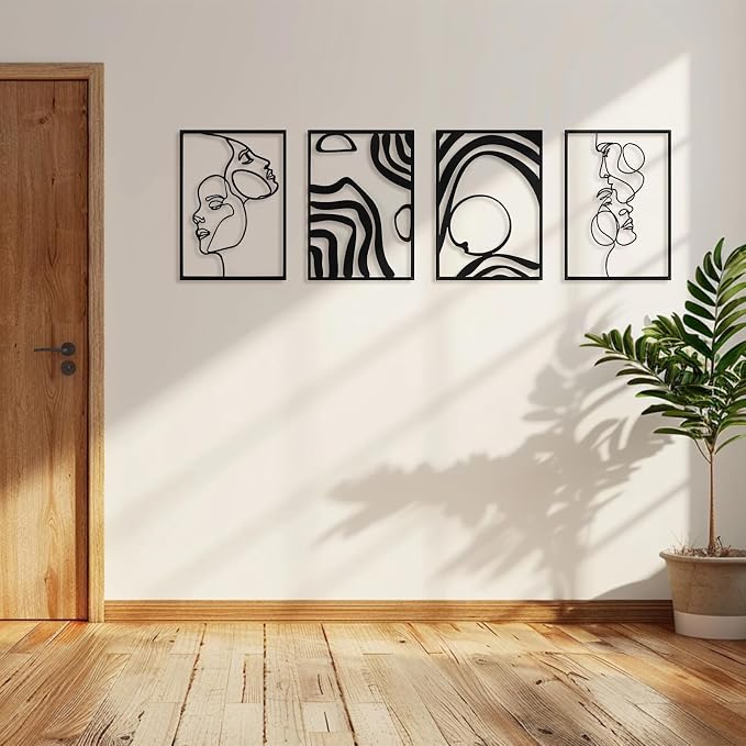 Art3d Metal Wall Art, Line Art Wall Décor, Life and Romance Story theme - Image 3