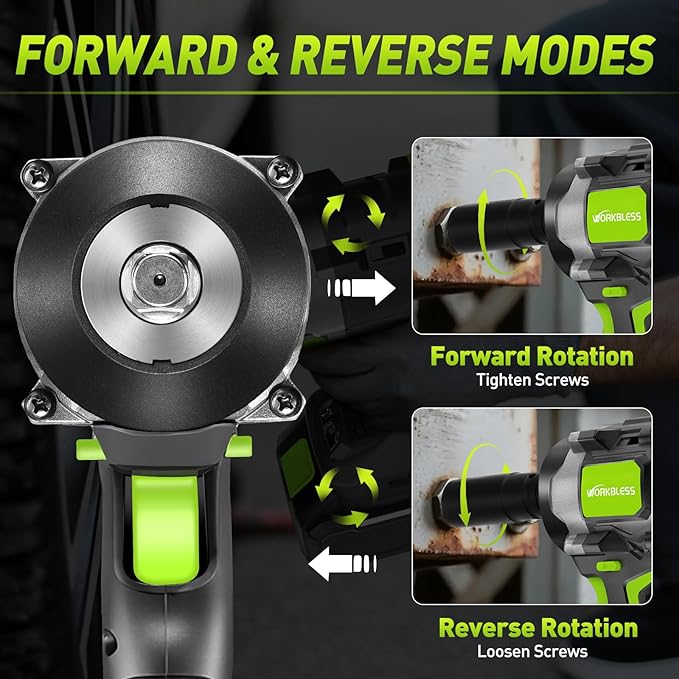 Brushless Cordless Impact Wrench, 850Nm High Torque, 1/2 Inch Impact Gun - Image 7