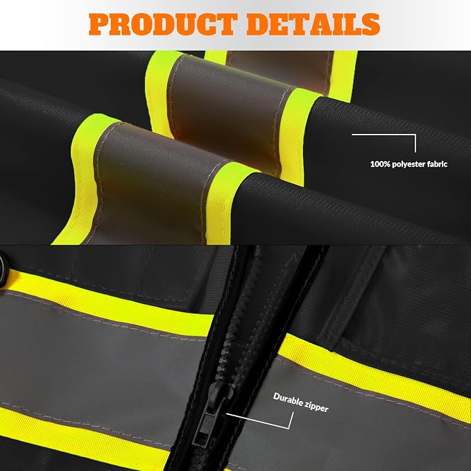 BeautyWill Custom Safety Vest Logo Class 2 High Visibility Reflevtive Vest - Image 4