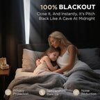 Joydeco Blackout Curtains 84 Inches Long 2 Panels Burg, Room Darkening Curtains - Image 3