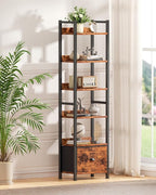 Furologee 6 Tier Bookshelf, Tall Shelf - Image 6