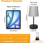 Ascher Small Bedside Table lamp Set of 2, RGB Color Changing Lamps, 3 Color - Image 5