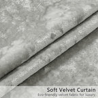 Silver Grey Crushed Velvet Curtains 52x90 inch Luxurious Thermal Insulated - Image 6