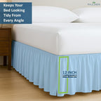 Rajlinen Ruffled Bed Skirt California King, 12 Inch Drop Dust Ruffle - Image 6