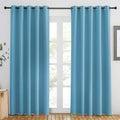 NICETOWN Teal Blue Blackout Curtains 84 inch Length, Grommet Top Room Darkening by NICETOWN