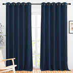 NICETOWN Navy Blue Blackout Living Room Curtains, 110 inches Long, Grommet by NICETOWN