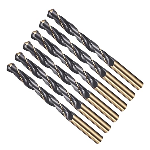 Drill Bit, 12mm Cutting Diameter, 4341 HSS Gold and Black 118° Cutting Angle by CoCud