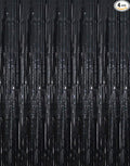 GOER 3.2 ft x 9.8 ft Metallic Tinsel Foil Fringe Curtains Party Photo Backdrop by GOER