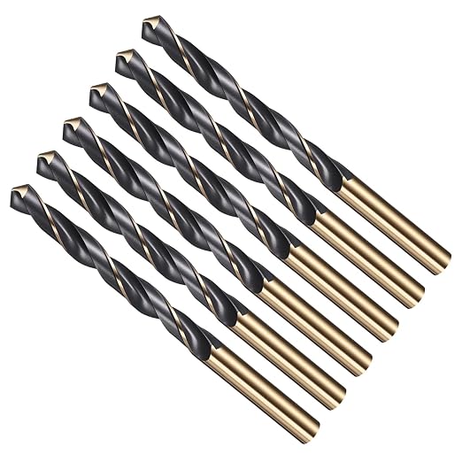Drill Bit, 10mm Cutting Diameter, 4341 HSS Gold and Black 118° Cutting Angle by CoCud