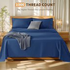LBRO2M 100% Cotton Sheets Set Deep Pocket 19", 1000 Thread Count Queen Size 4 - Image 3