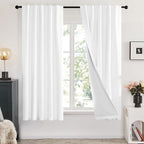 Deconovo Total Blackout Curtains 2 Panels W42 x L72— 100% Blackout, Thermal by Deconovo