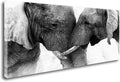 DZL Art D73050 Black and White Elephants Entwine Wall Art Canvas Painting Ready by DZL+Art