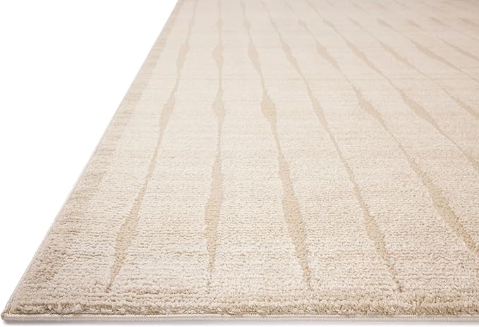 Loloi Chris Loves Julia Calvin Collection CLV-02 Ivory/Oatmeal 3'-6" x 5'-6" - Image 6