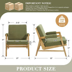 HEAH-YO Modern Accent Chair Set of 2, Upholstered Boucle Fabric Living Room - Image 3