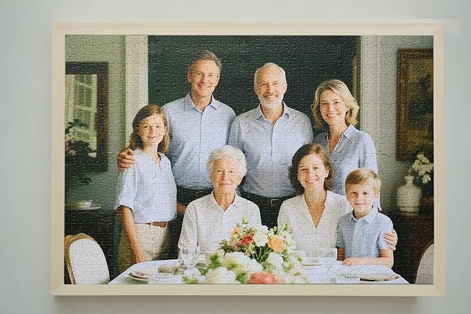 Photo Puzzles for Gift, Family Gatherings, Adult Customized Puzzles Jigsaw) by Custom