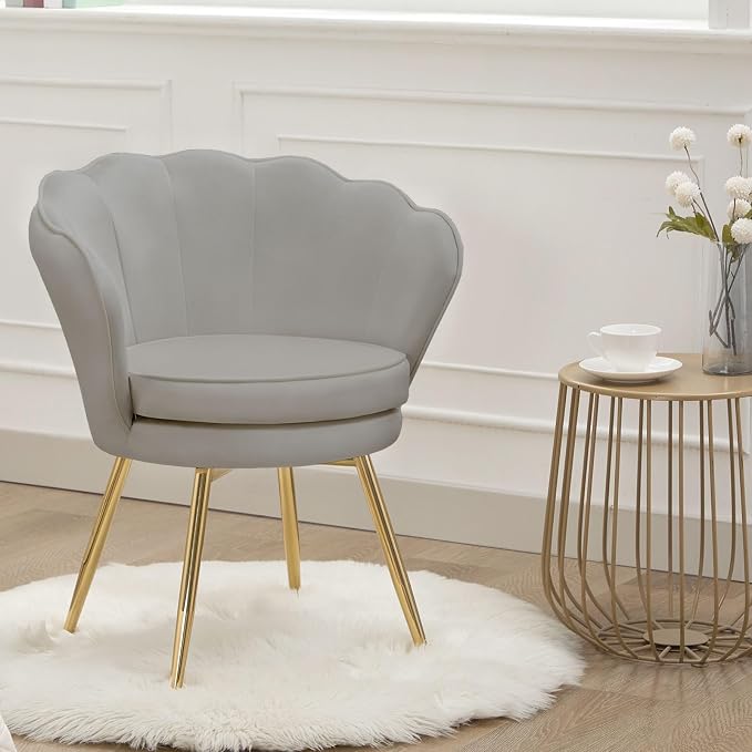 Accent Chairs Set of 2, Velvet Vanity Chair - Image 4