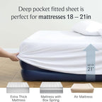 LuxClub 3 PC Extra Deep Pocket Twin Sheet Set, Deep Pockets Wrinkle Free - Image 6