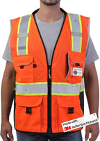 Neopelta Reflective Safety Vest Orange Mesh, Made by Neopelta