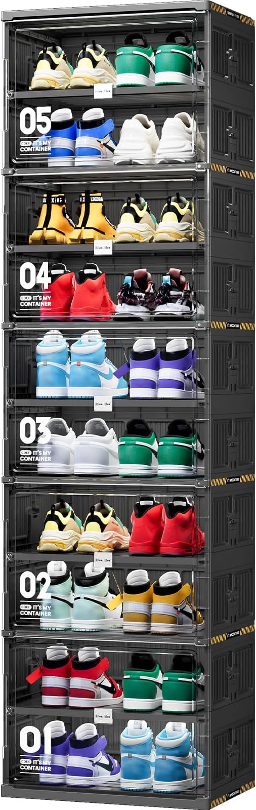 JEKO&JEKO 10-Tier Foldable Shoe Storage Cabinet by JEKOJEKO