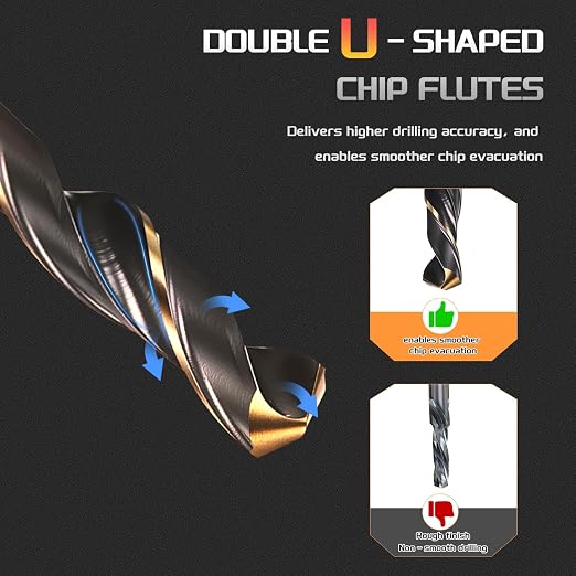 Drill Bit, 10mm Cutting Diameter, 4341 HSS Gold and Black 118° Cutting Angle - Image 5