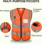 TICONN Reflective Safety Vest High Visibility Class II Mesh Vest - Image 4