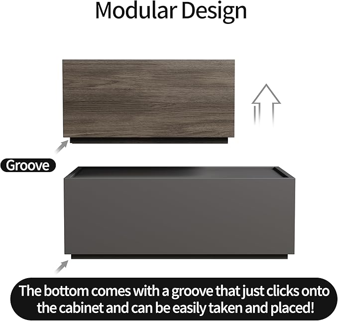 Modular Stackable Drawers, Modern Nightstand Modular Storage Bins - Image 6
