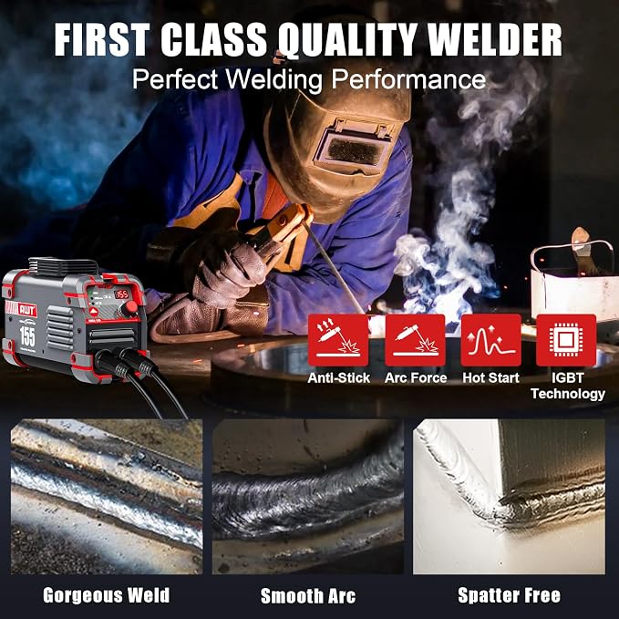 AWT Stick Welder 155Amp Mini Welder 2 in 1 ARC Welder/Lift TIG Welding Machine - Image 3