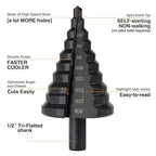 HSS 1/4-2 Inch Large High Speed Steel Step Drill bits, Doubles Flutes Large - Image 2