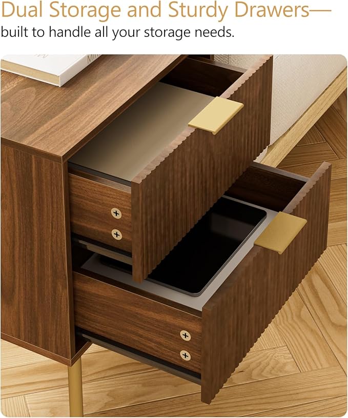 Masupu Night Stand, Mid-Century Modern Bedside Table - Image 4