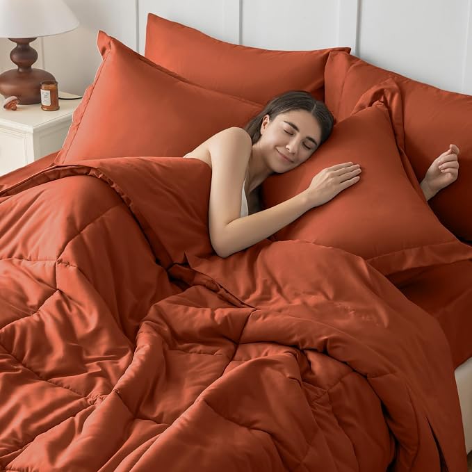 JOLLYVOGUE California King Comforter Set, Ultra-Soft Bed in a Bag Cal King Size - Image 7