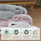 Latepis Round Furry Rugs 5ft White Circle Rugs - Image 3
