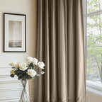 Lazzzy Velvet Blackout Curtains Thermal Insulated Room Window Drapes Super Soft - Image 2